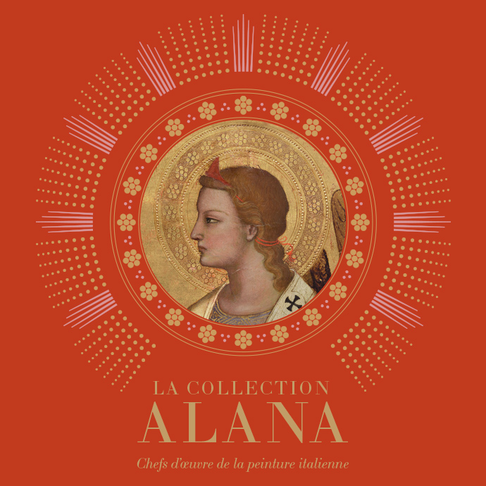 Emblématique et œuvre de la collection Alana sur fond roux