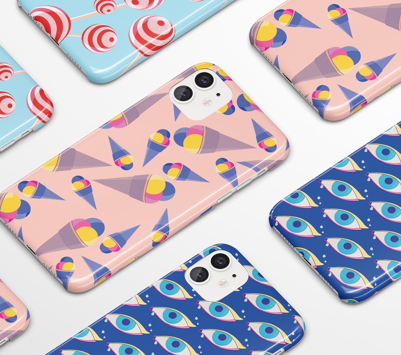 Habillage graphique de coques de smartphone motifs Pop Art