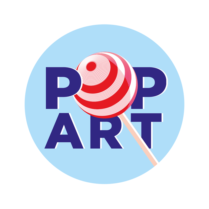 Création d'un visuel "sucette" pour l'expo Pop Art 